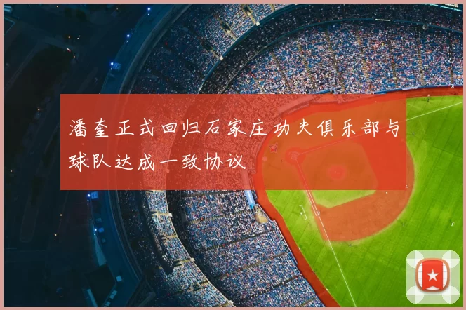 潘奎正式回归石家庄功夫俱乐部与球队达成一致协议