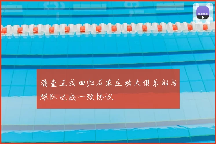 潘奎正式回归石家庄功夫俱乐部与球队达成一致协议